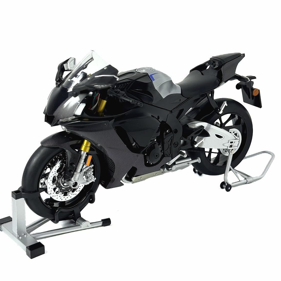 NULA 1/6 Scale Alloy Dynamic Motorcycle Model with Ignition Simulation, Light Sound Effects and Smoke Spray, Mechanical Display Bike Gift for Adult Racing Enthusiasts