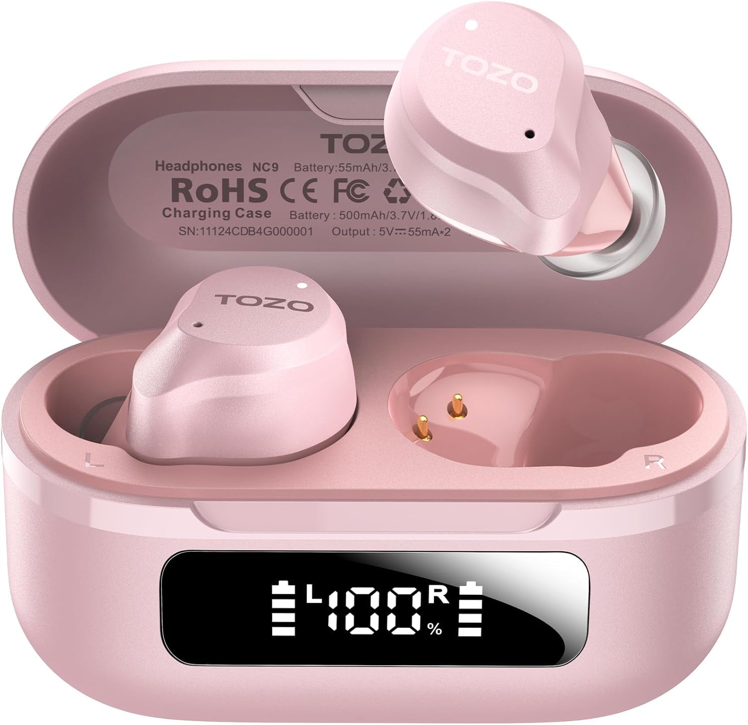 TOZO NC9 Hybrid Active Noise Cancelling Earbuds