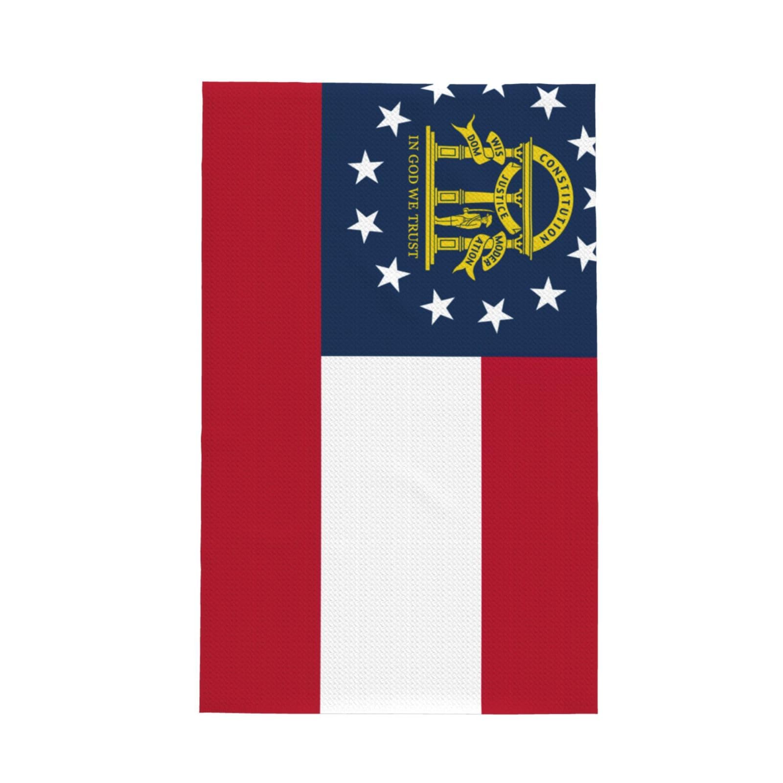Xxahnbm Black Georgia Flag Print Waffle Kitchen Towel,Absorbent Hand Towel