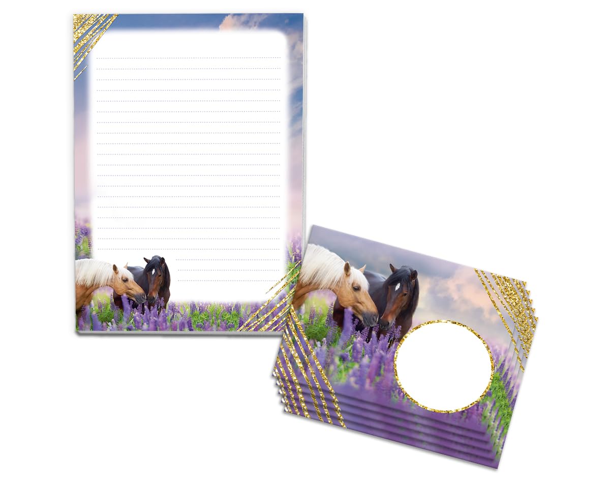 Met envelop voor kinderen, katten, briefpapierset meisjes (Block A5, 25