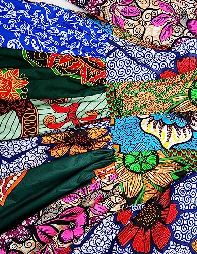 SHENBOLEN Women African Traditional Batik Print Long Sleeve Shirt Dashiki Casual Cotton Shirt4