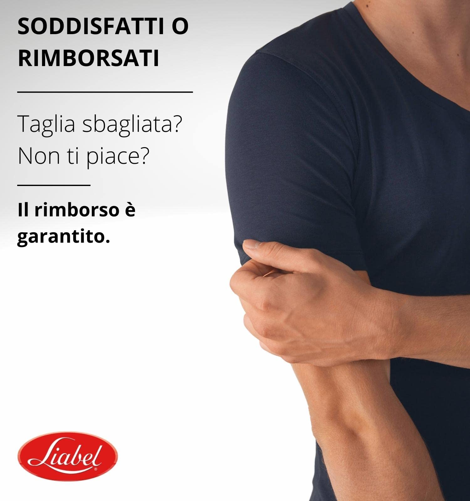 Liabel ® 3 Koszulki Intime Mężczyźni Ciepła Bawełna Termiczna Dekolt w kształcie litery V i szyi Paczka, 3 V Neck Niebieski, L