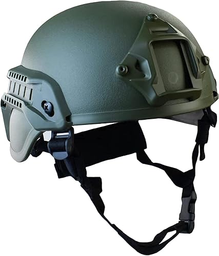 Miniatura 6 de PJ - Casco táctico rápido con máscara de Airsoft ajustable, máscara de calavera completa, adecuado para Airsoft, paintball, Halloween, juegos de