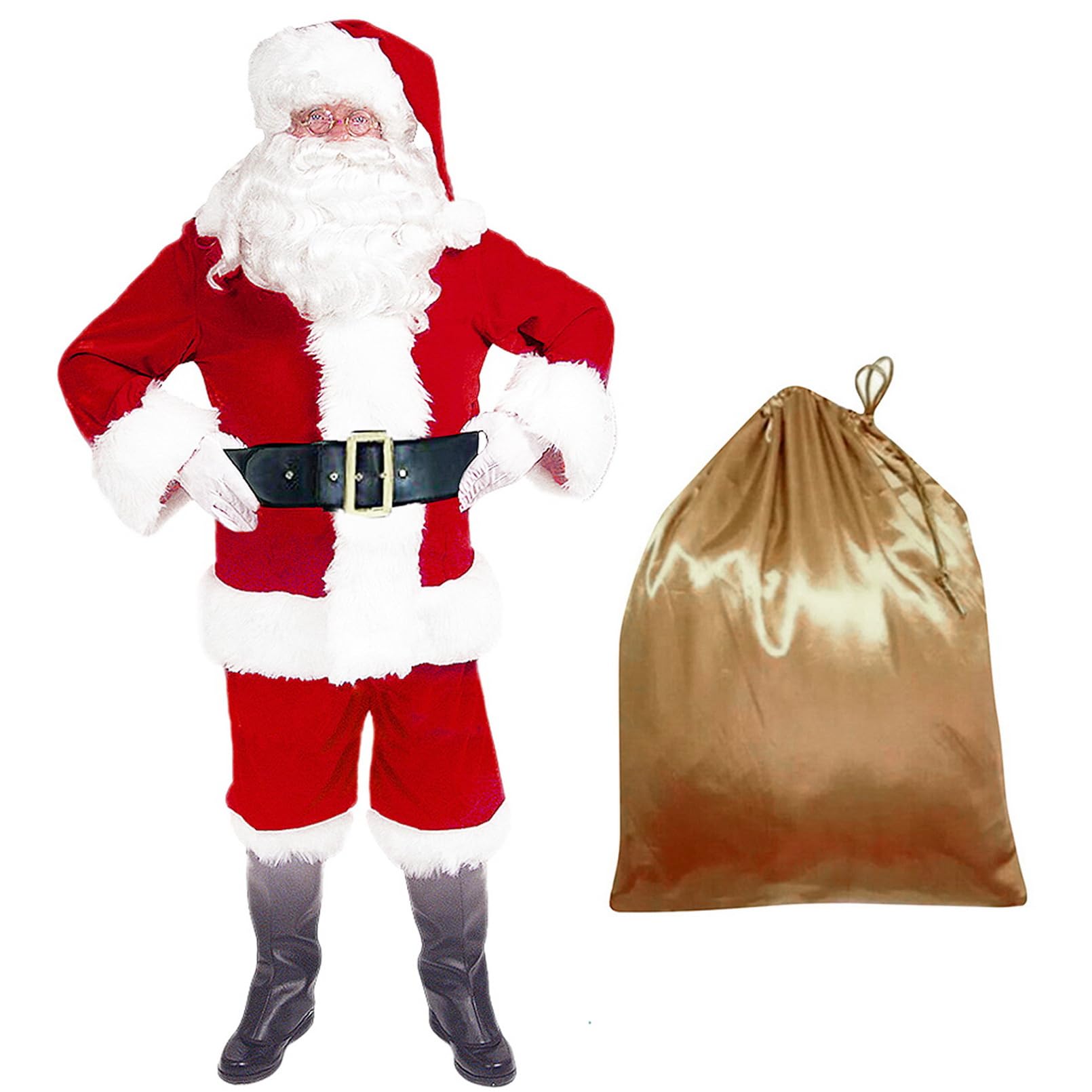 GEMVIE Kerstman Kostuum Kerstman Kostuum Kerstman Kostuum Voor Volwassenen 10 Stuks