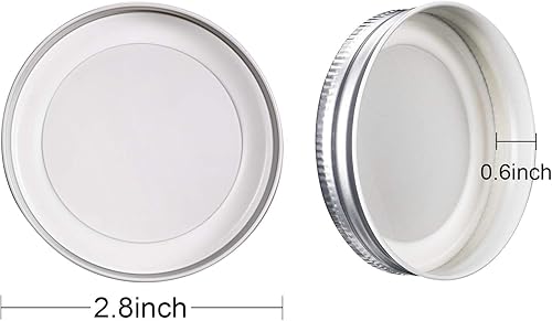 Miniatura 4 de Pangda Paquete de 24 tapas para tarros de masón, sellos de silicona de boca regular, a prueba de fugas, tapas sólidas de almacenamiento seguro