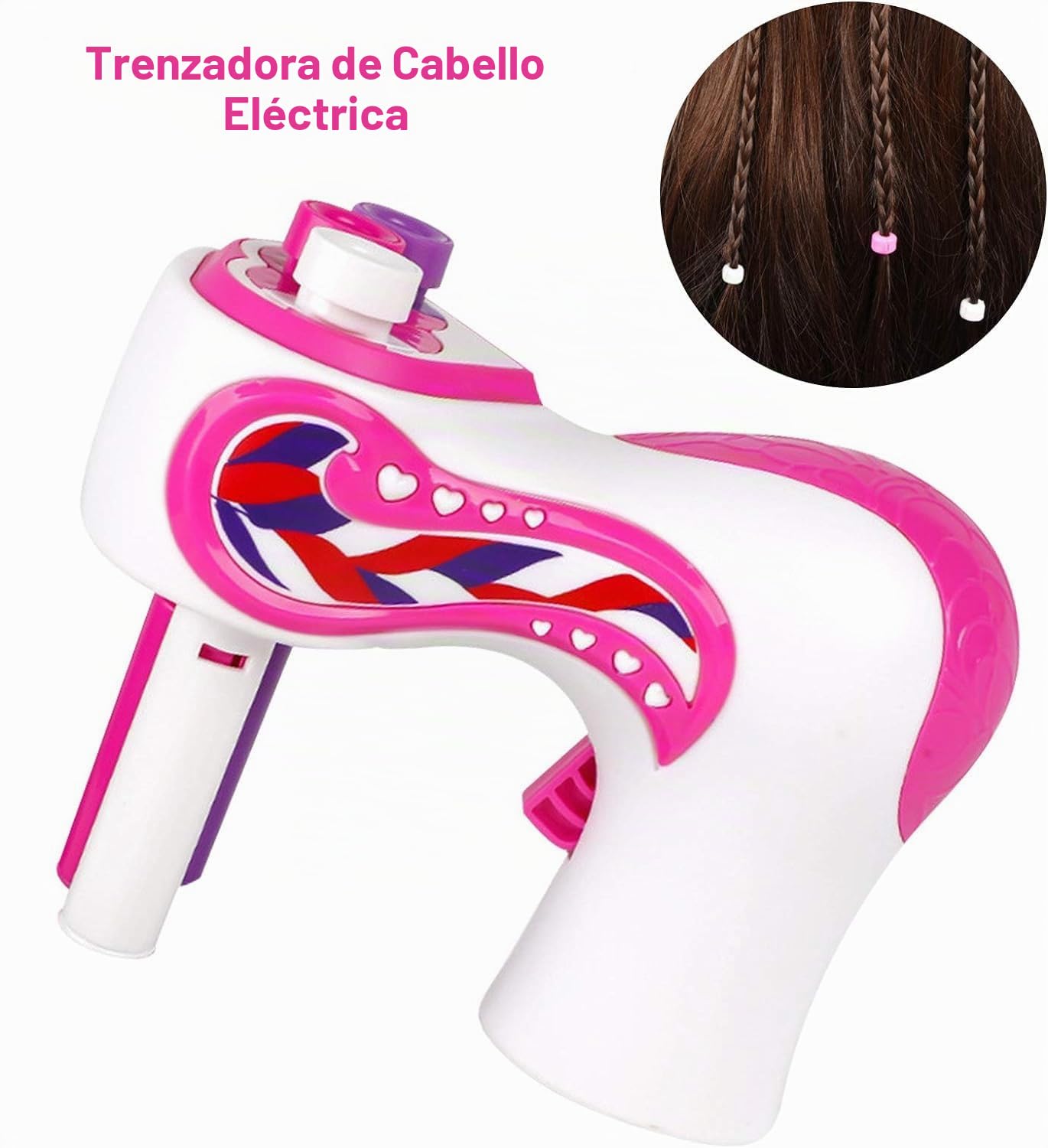 Herramienta eléctrica automática para trenzar el cabello, estilo de trenzado de torsión DIY de 3 hebras, máquina con rodillo, estilizadora de efecto de trenza de torsión para el cabello