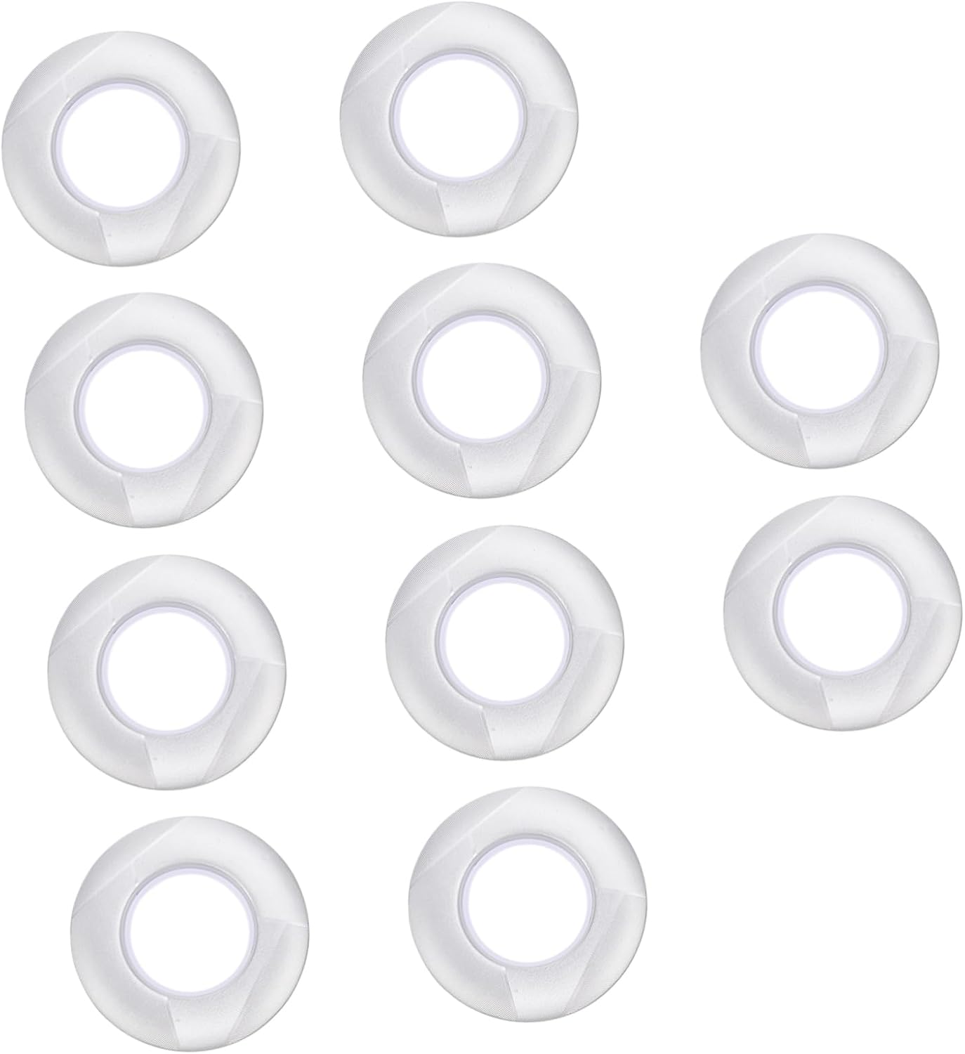 80pcs Curtain Buckle Rings Perforated Roman Rings Hooks Silver Grommets for Curtain Drapery