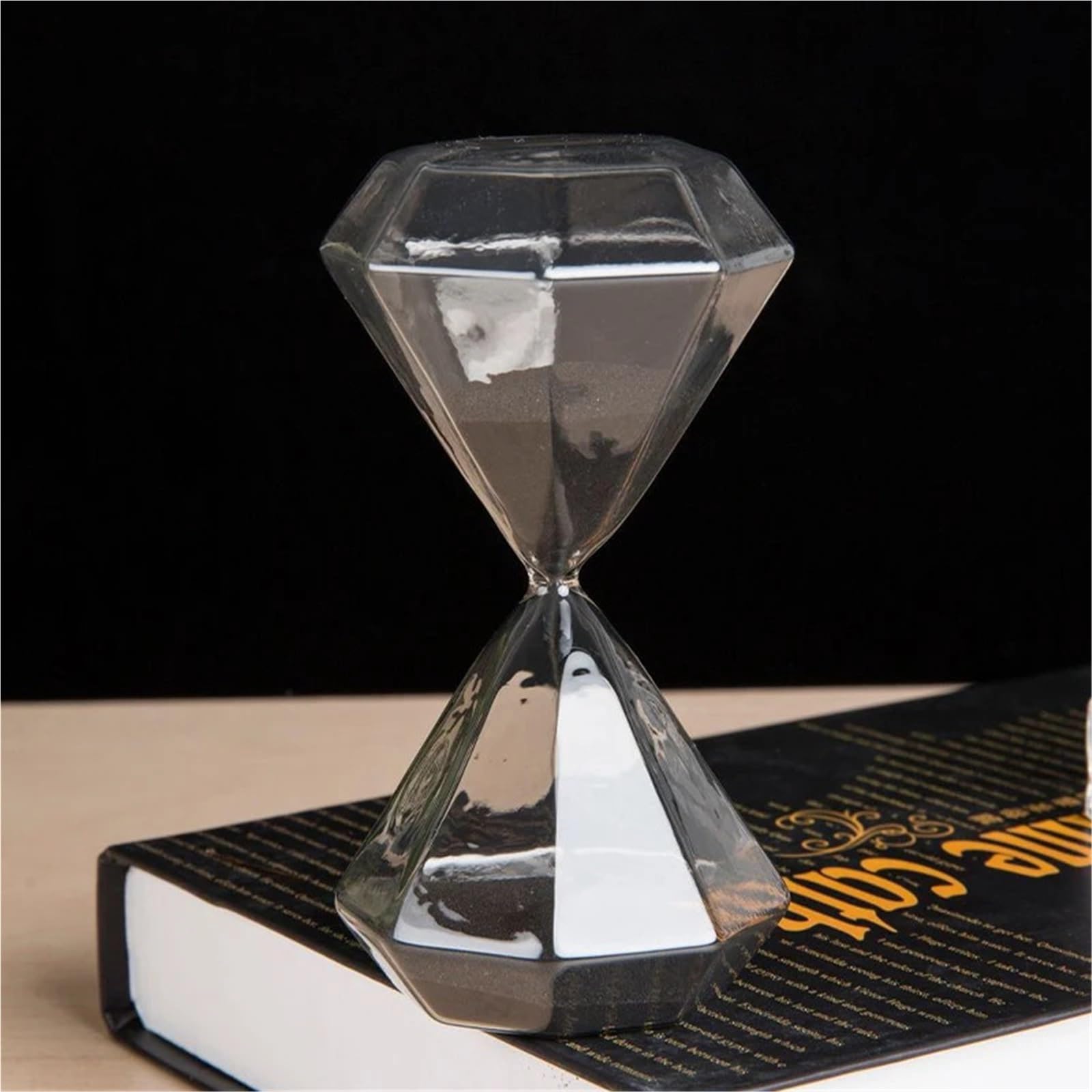 2 stücke Transparente Glas Sanduhr Timer Sand Uhr Schlafzimmer Studie Büro Wohnzimmer Ornament Für Home Office Deko(Purple,L)