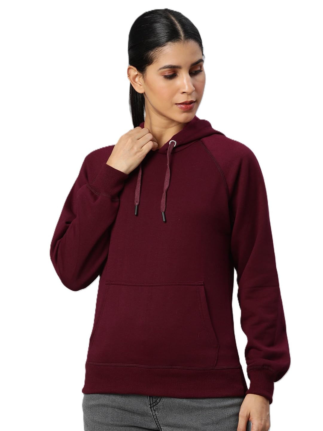 Women's Cotton Winter Jacket Sweatshirts Casual Drawstring Clothes Pullover Hoodie With Kangaroo Pocket Ii Womens Jacket Ii Winter Sweater Hoodie For Women & Girls-image-9