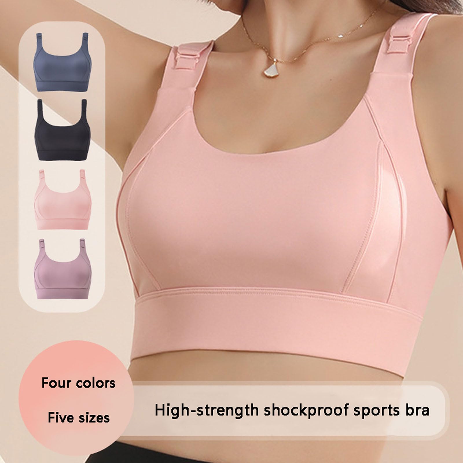 Reggiseni sportivi da donna,Reggiseni Sportivi Donna Push Up Comfort con Schiena Incrociata ,spalline regolabili,Top Sportivi da Sostegno Forte,Traspirante e traspirante,per Ginnastica Yoga Fitness