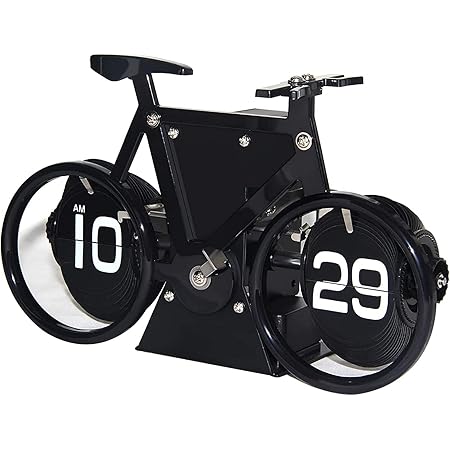 Amazon Co Jp 置き時計 自転車パタパタ時計 フリップスタンド時計 Midclock おしゃれ入学 新築祝い 贈り物 プレゼント デスク リビング オフィス 時計インテリア飾り物 黄 ホーム キッチン