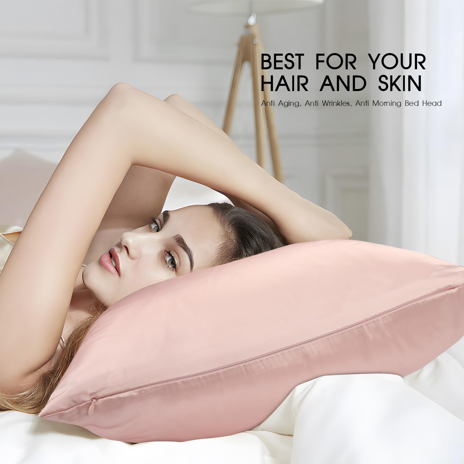 SILKTALE 100% 19MM Mulberry Silk Toddler/Travel Pillowcase, Small Silk Pillow Case for Kids/Baby with Hidden Zipper 1pc, Blush Pink,40x60 cm - Image 3