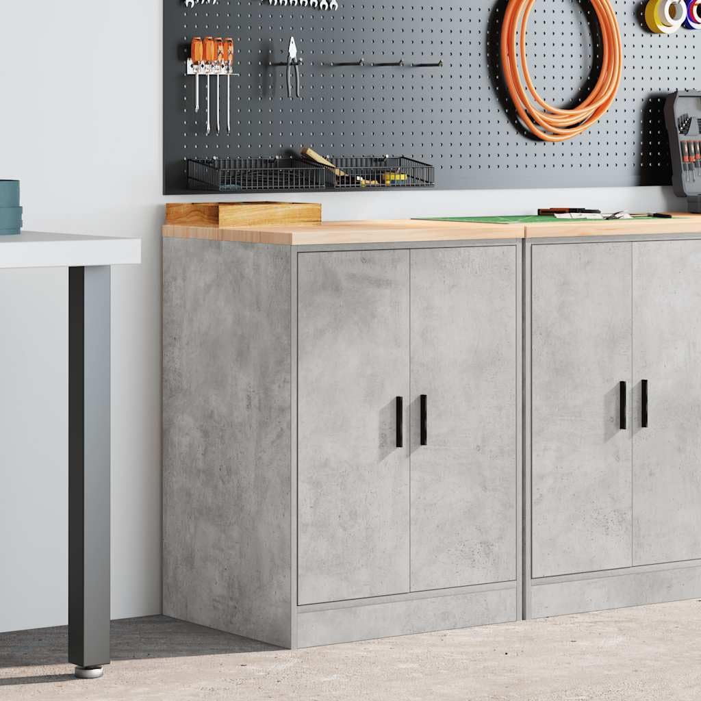 INLIFE Garagen-Aufbewahrungsschrank Betongrau Massivholz Kiefer,Wirtschaft & Industrie,Gewerbliche Lagerung,Industrieschränke,Grau,26.41 KG,860574