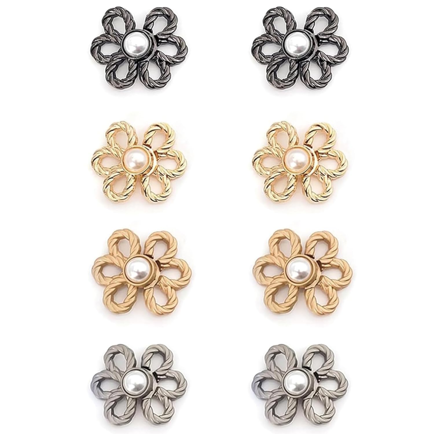 Pack of 8 Waist Tightener Clips,No Sewing Metal Trouser Waist Reducer