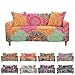 FANSU Fundas de Sofa, Estampado Mándala Cubierta para Sofá Elástica 1/2/3/4 plazas Universal Protector Ajustables Lavable de Sofá Antideslizante Fundas para Sofas- (Flores Coloridas,2 Plazas)
