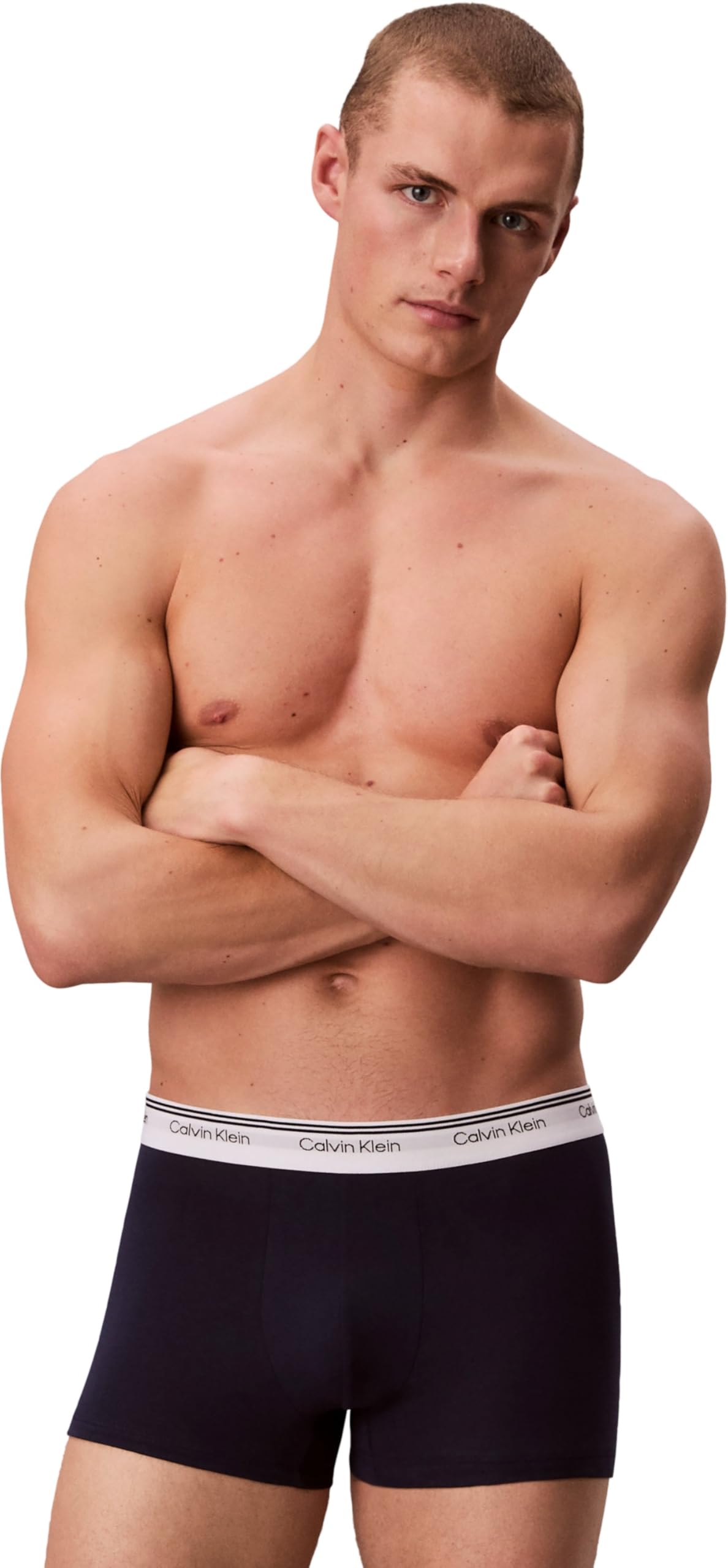 Calvin Klein Calzoncillos bóxer Pack de 3 Hombre Trunks Balance con Logotipo en la Cintura