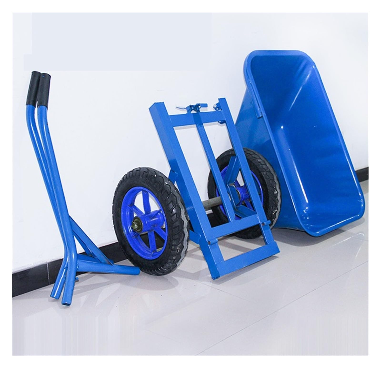 Brouette à Roue Unique en métal Robuste, Chariot de décharge de Jardin, for la Plantation de pelouse extérieure et de Ferme brouette Jardin