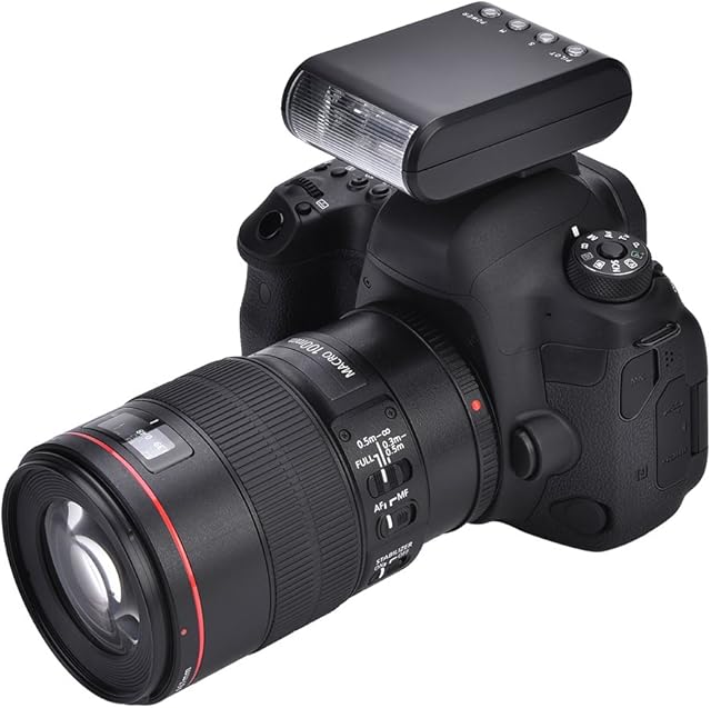 Mini Flashlight, Portable Digital On-Camera Flash Speedlite, Hot Shoe Mount Flashlight for DSLR Cameras