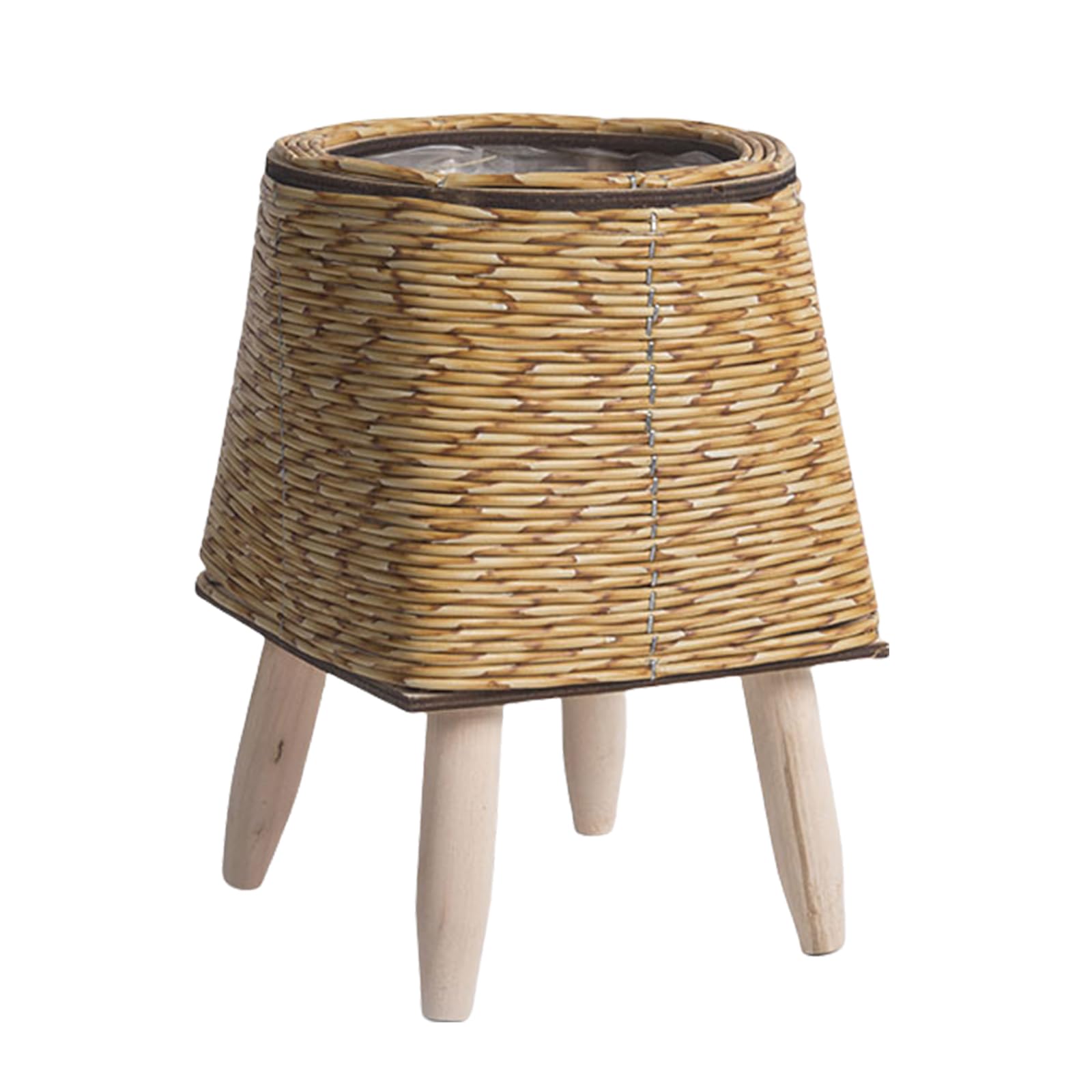 HZGFNBZ Rattan Plant Basket Indoor Handwoven Pots for Planter Flowers Decorations Laundry Basket Household Rattan Stand