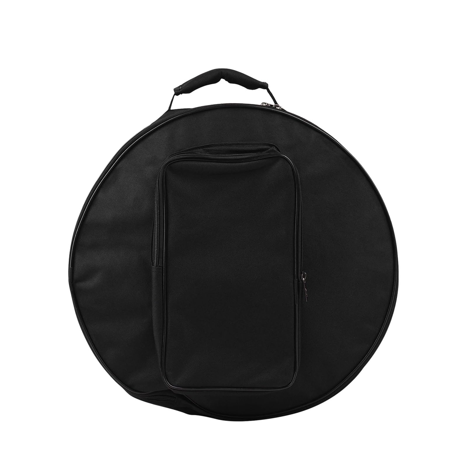 PPQIRU Hat Storage Box Compact Snare Drum Bag Backpack Case with Shoulder Strap Outside Pockets For Organization(Black)