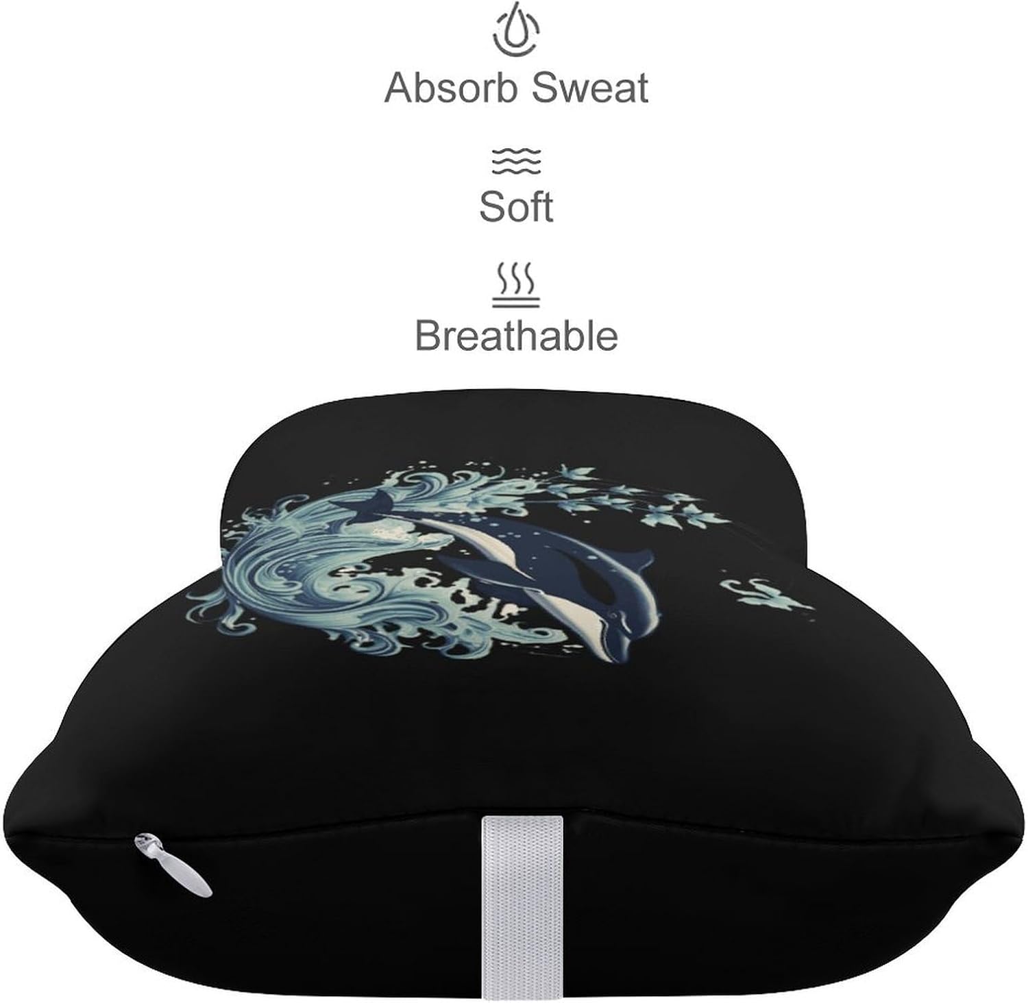 Killer Whale Orca 2 Pack Car Neck Pillow Car Headrest Soft Car Pillow for Most Cars