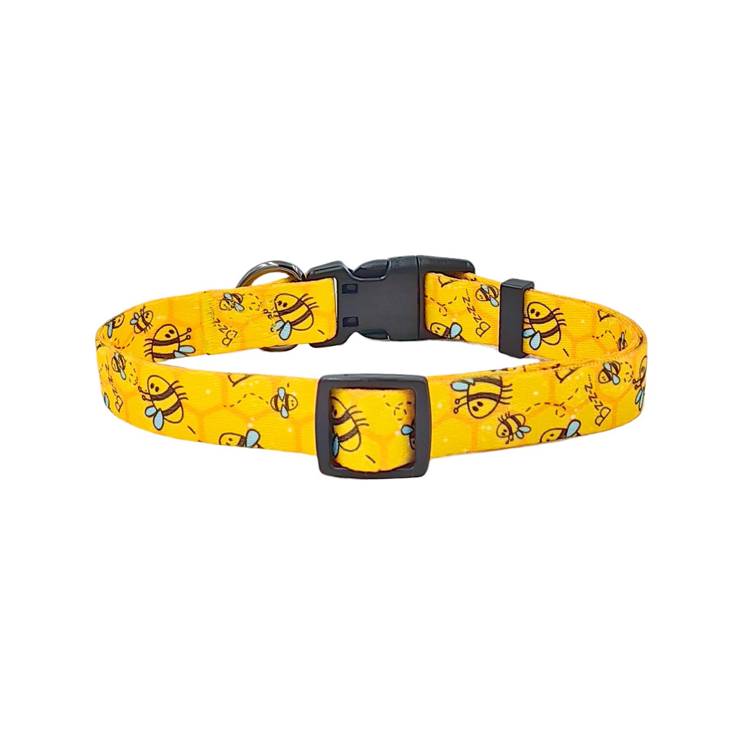 Hundehalsband & Leine Set – Verstellbar, Größe XS (19–28 Cm), Mit Bienen-Muster, Für Kleine Welpen