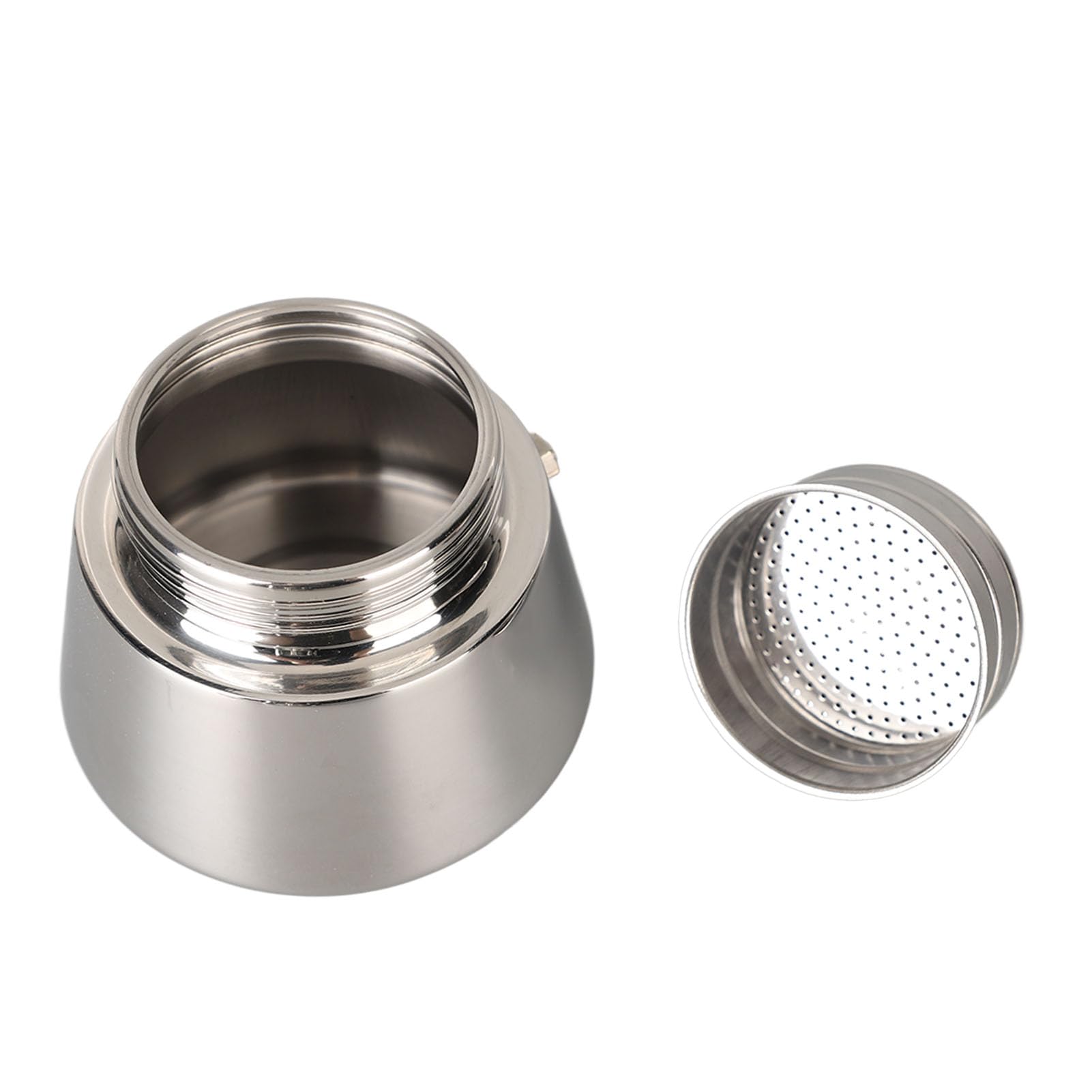 Caffettiera Piano Cottura in Vetro Borosilicato e Acciaio Inossidabile Facile da Usare, Caffettiera Italiana Classica con Manico Senza BPA Resistente Al Calore Sicuro a Induzione per Gas e