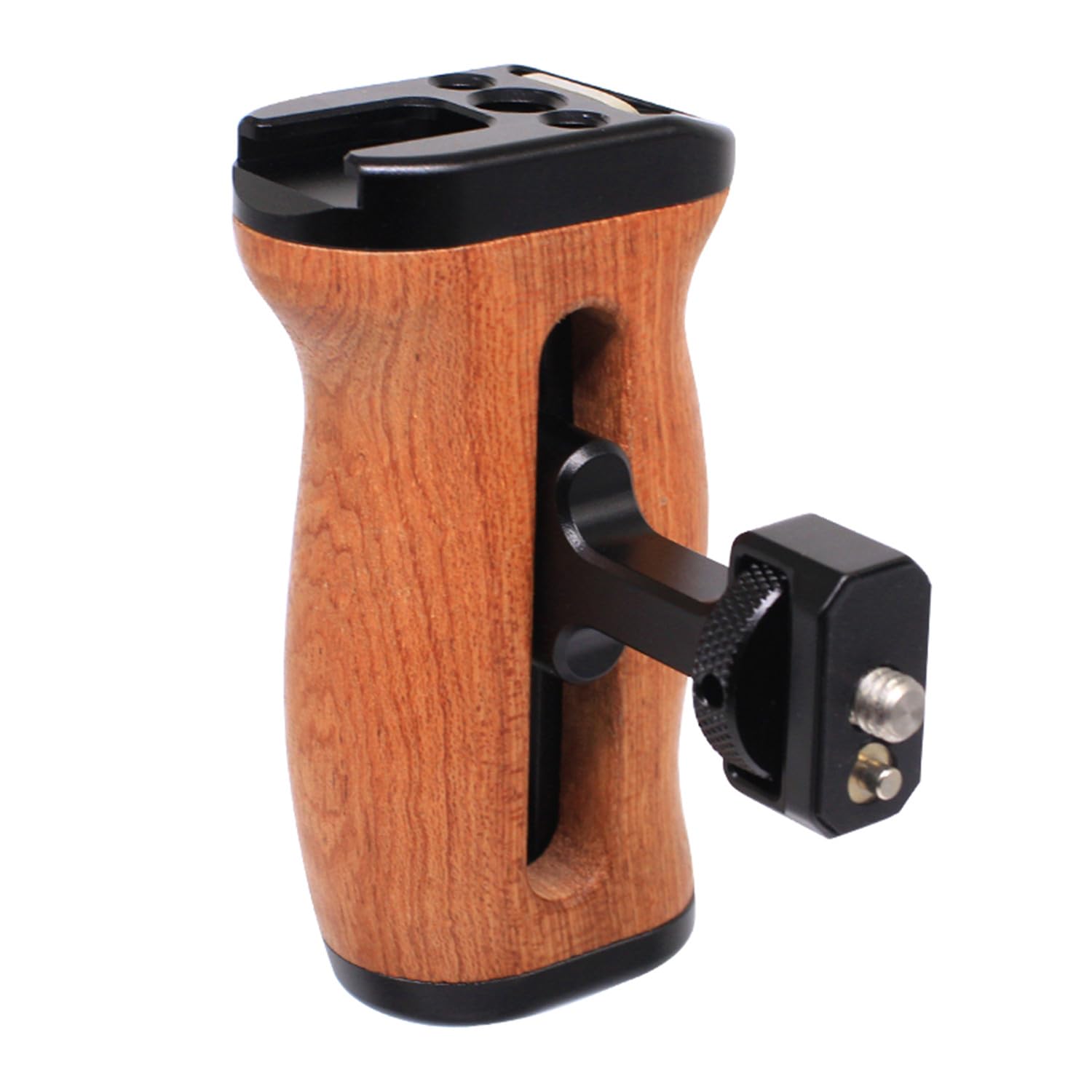Poignée latérale en bois compatible avec ARRI 6,35 mm et 9,5 mm, poignée gauche/droite réglable pour EOS R50V/RP/R50/R100/R7/R8, Alpha A7R V/A7 IV/A7S III/7R V/S III/A7R IV, A6700/FX30/FX3, Z