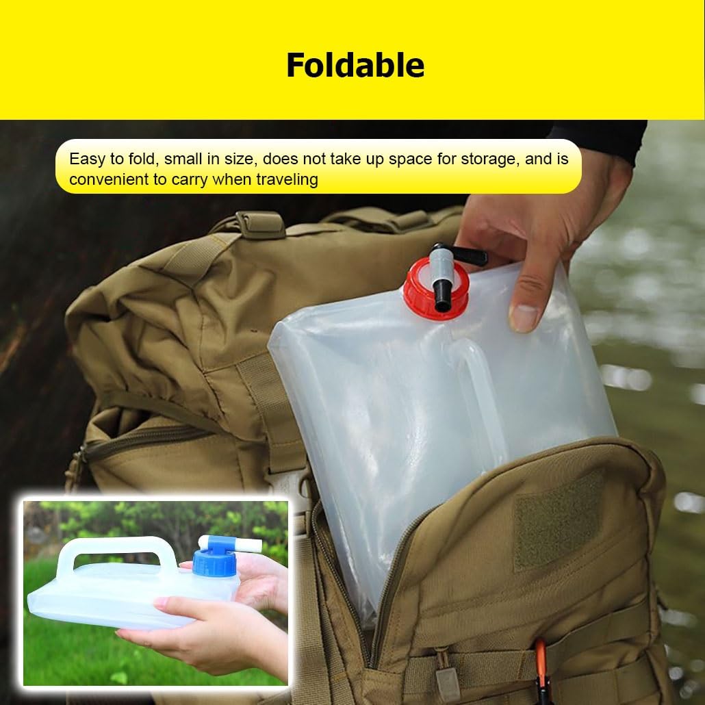 Faltbarer Wassereimer | Zusammenklappbarer und tragbarer Wasserbehälter | Wassertank für Camping, Wandern, Angeln, Klettern, Picknick, Grillen, Reisen, Outdoor-Aktivitäten usw. | B