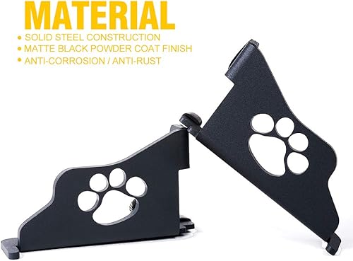 Miniatura 3 de Xprite Pieles de metal de acero para puerta delantera, pedales de reposapiés de perro para Jeep Wrangler JK JKU 2007-2018, accesorios - 1 par