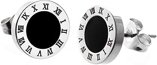 [SEIYA INTERNATIONAL] ピアス メンズ ローマ数字 スタッドピアス シンプル アクセサリー レディース ステンレス 18G 両耳セット