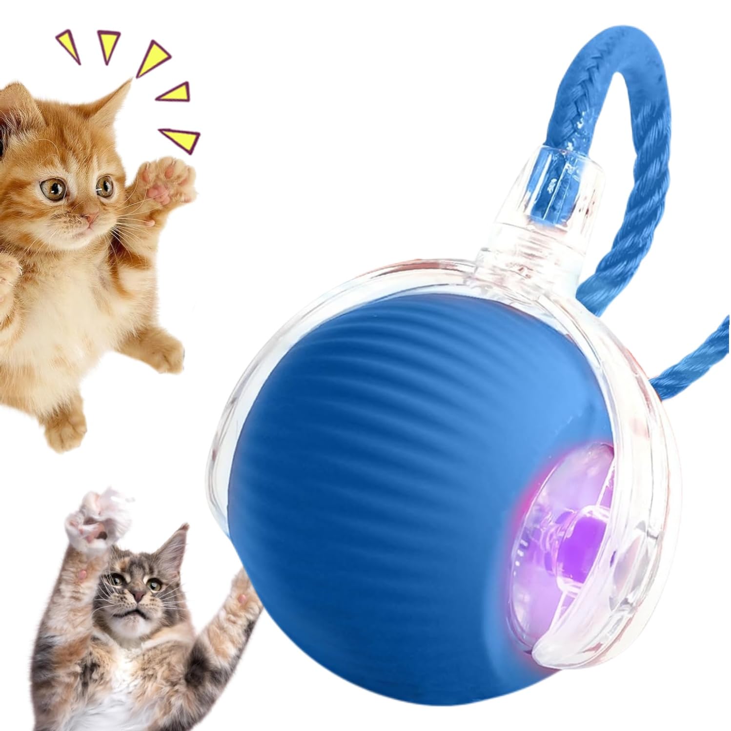 AMATFFUG Interactive Cat Toy,Electric Dog BallToy,Cat Toys for Indoor Cats,Chewie Viral Dog Ball,Adjustable Sports Rolling Toy,Electric Rolling Ball