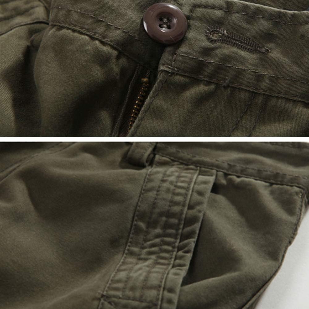 Men's Cargo Shorts Relaxed Fit, Cotton Twill Work Shorts, Outdoor Lightweight Casual Shorts for Men with Pockets - Image 2