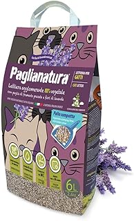 Katzenstreu Paglianatura Lavendel, 2,4 kg/6 l, klumpend, natürlich, parfümiert, langanhaltende Geruchskontrolle product image