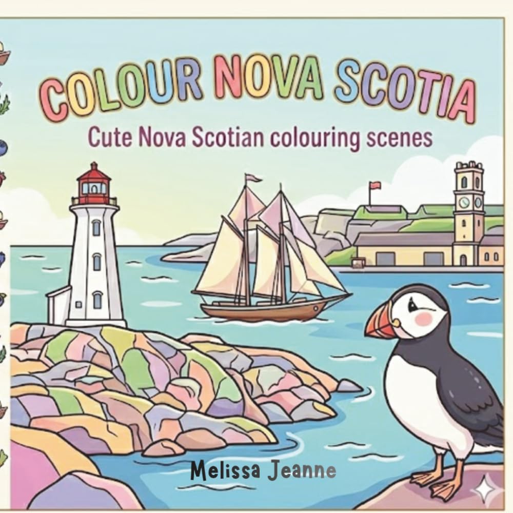 Colour Nova Scotia!: Cute Nova Scotian colouring scenes