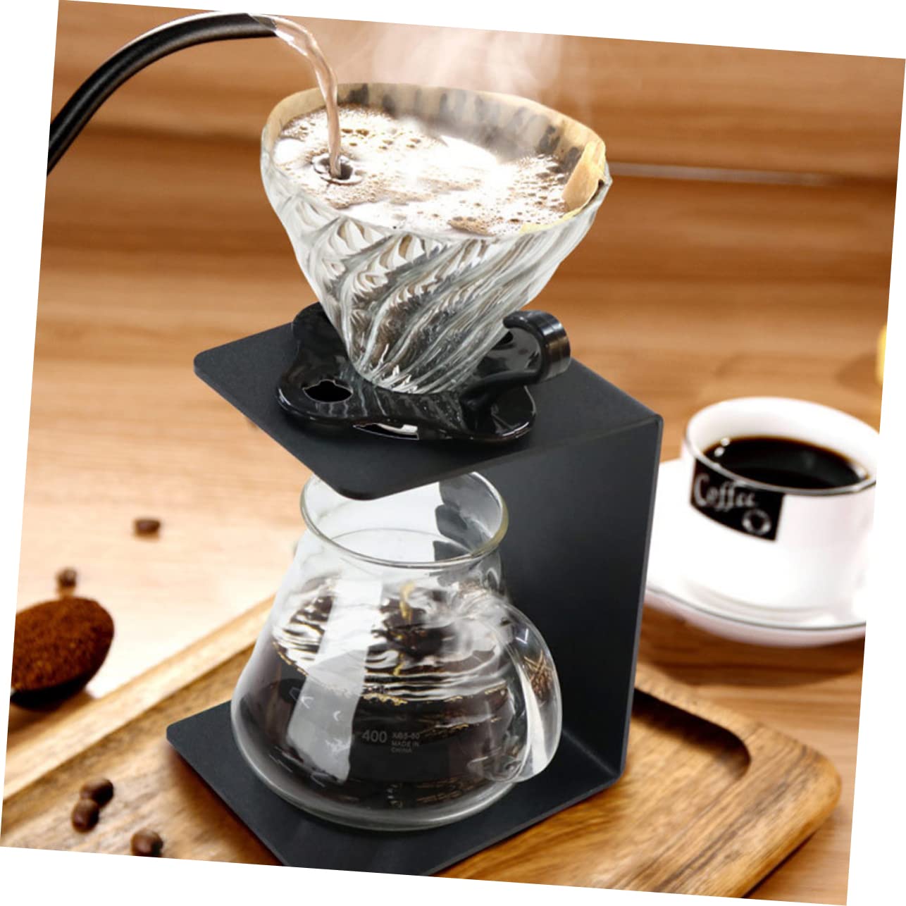 BESTonZON Gotero De Cafetera Verter Sobre El Soporte Del Gotero De Café Soporte De Filtro De Café Manual Soporte Para Gotero De Café Soporte Gotero Cafe Nepresso Goteando Agua Posavasos