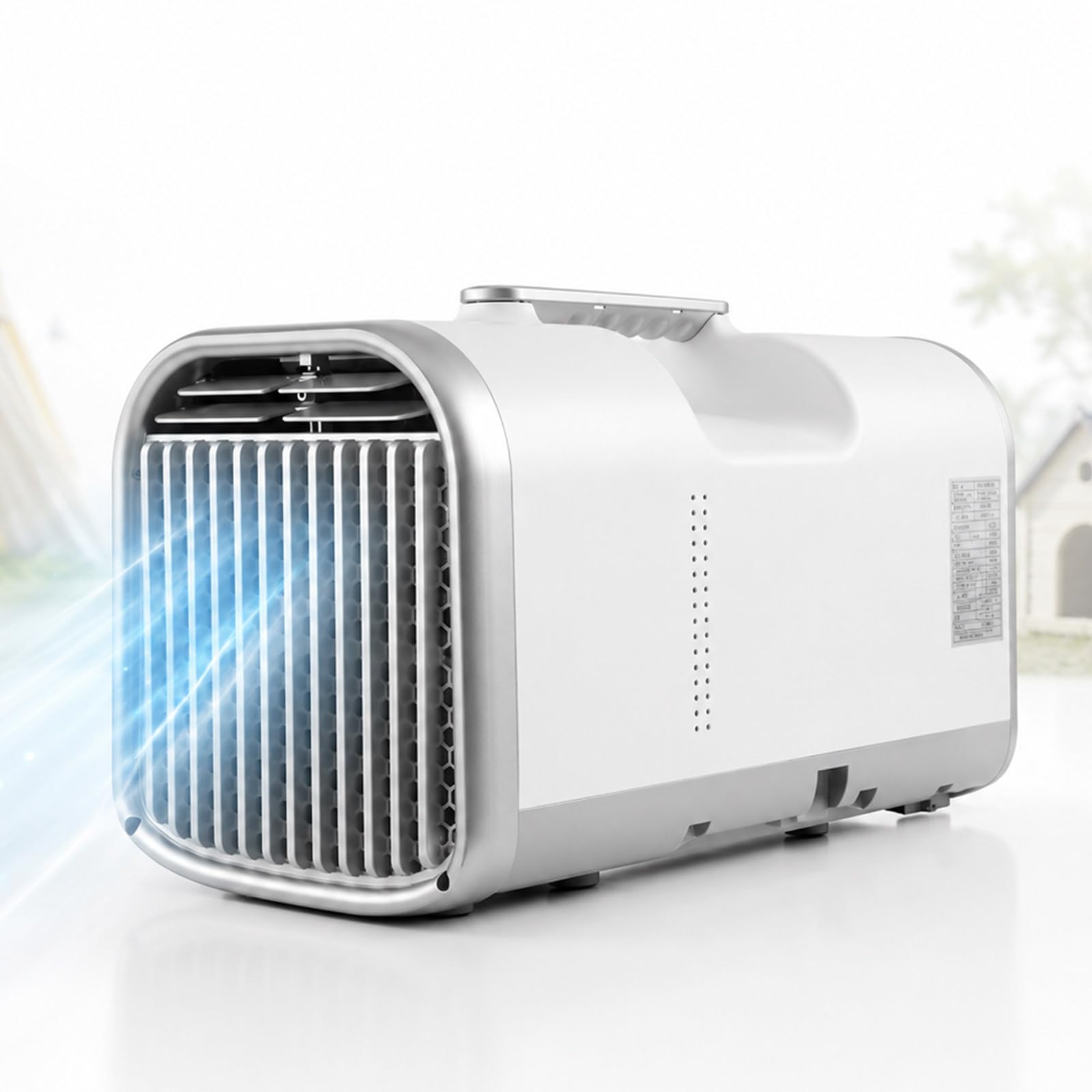 lilishangmao Portable Air Conditioner, New Upgraded Mobile Compressor AC with 4 Modes, 3 Fan Speeds, 16–32°C Control, Touch Panel, Remote and 1–12H Timer for Tent and Campervan 1500W