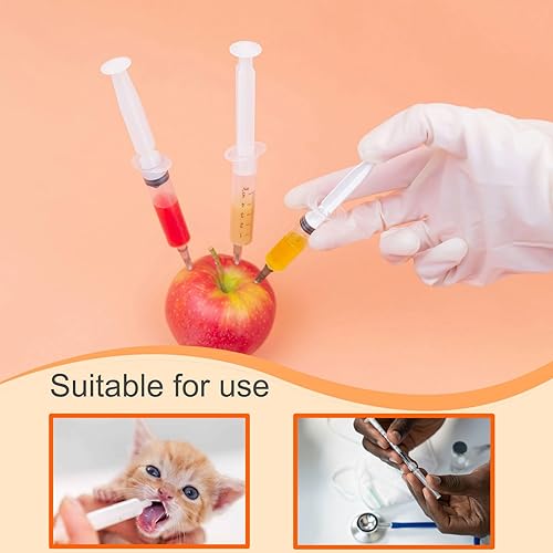 Miniatura 6 de Jeringas de 0.1 fl oz con aguja, 25G, jeringa Luer Lock de aguja de 1.0 pulgadas, estéril envuelta individualmente (paquete de 0.11 onzas