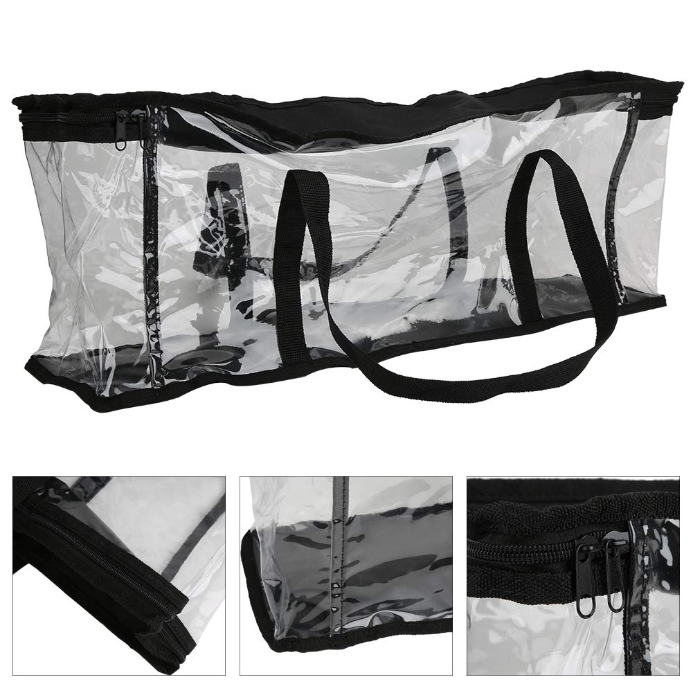 Sac De Transport De Livre, Sac De Rangement Transparents, Pochette a Livre, Organisateur De Stockage De Sac De Portable De Grande Capacité, pour la Collection D'outils Ménagers De Livre De CD