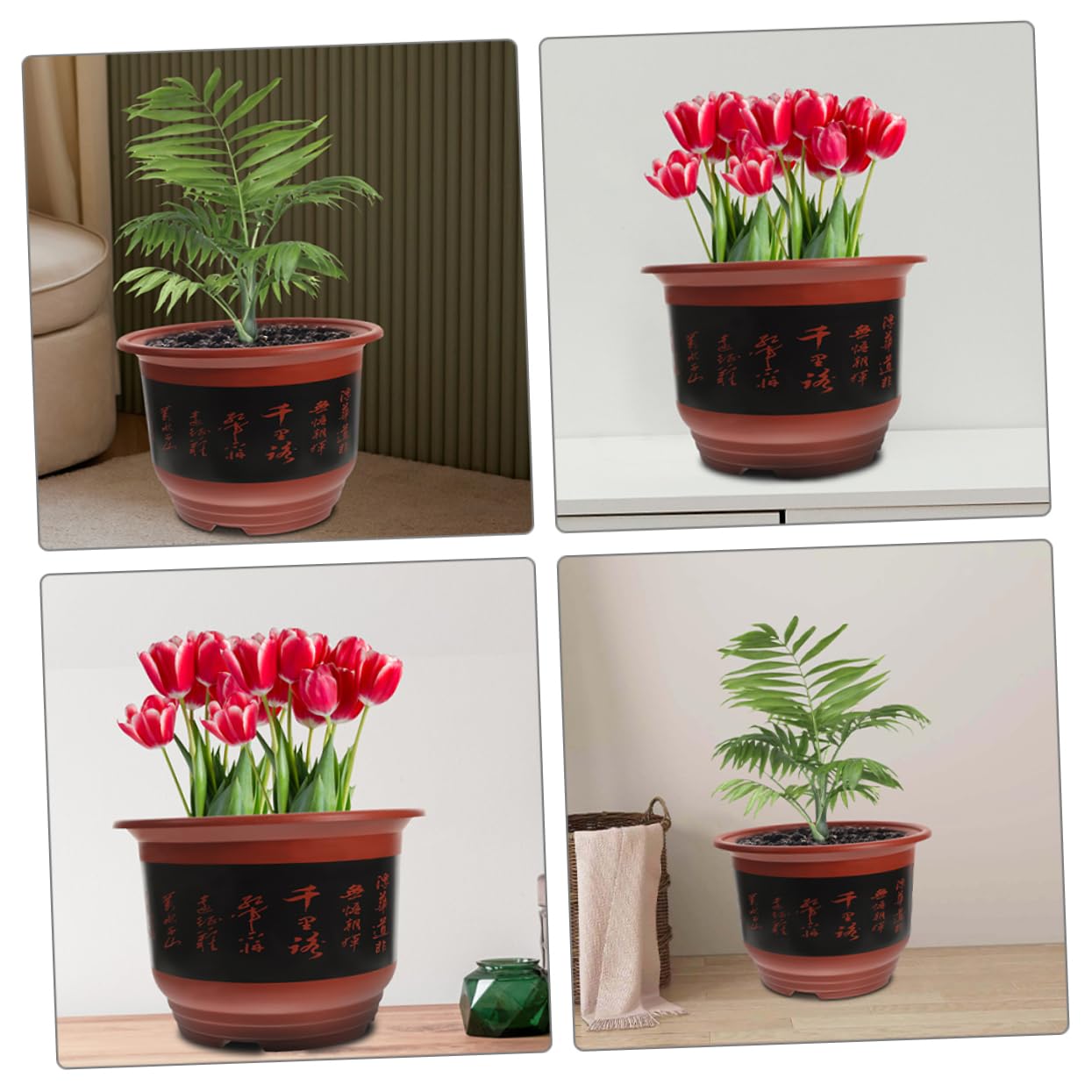 iplusmile 2pièces Pot De Fleurs Plastique pour Orchidées avec Drainage pour Plante Intérieur Ou Extérieur Lot de Jardinières