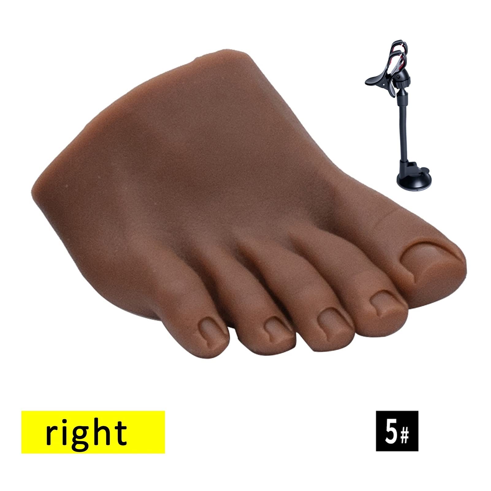 1. PC Realistyczne silikonowe paznokci Praktyka stóp Model do paznokci Insertion Manicure Fake Fałszywy Wyświetla Manekin z klipsem(Right 5)