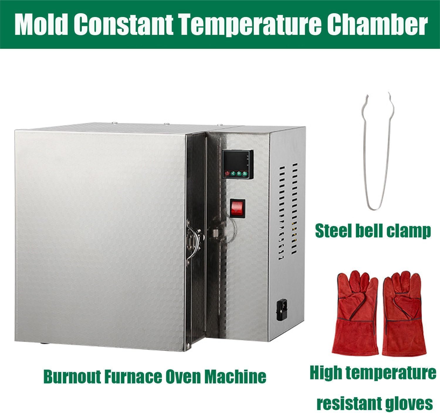 Genérico Horno eléctrico de fundición de joyería de 1500 W - Horno de sobremesa para fundir Metales, Horno de joyería de Alta Temperatura de 800 ℃