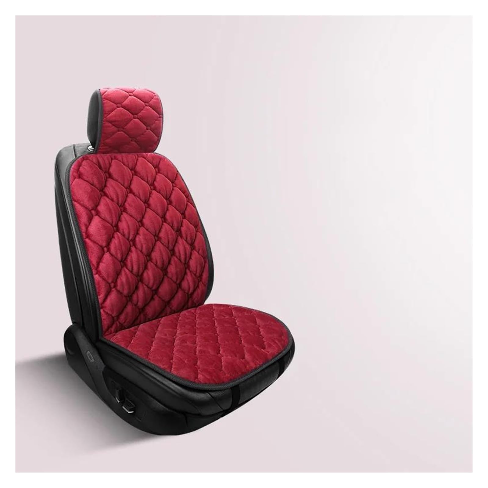 Winter Auto Sitzkissen Aus Kurzplüsch - Wärmeschutz Für Kalte Tage Schwarz