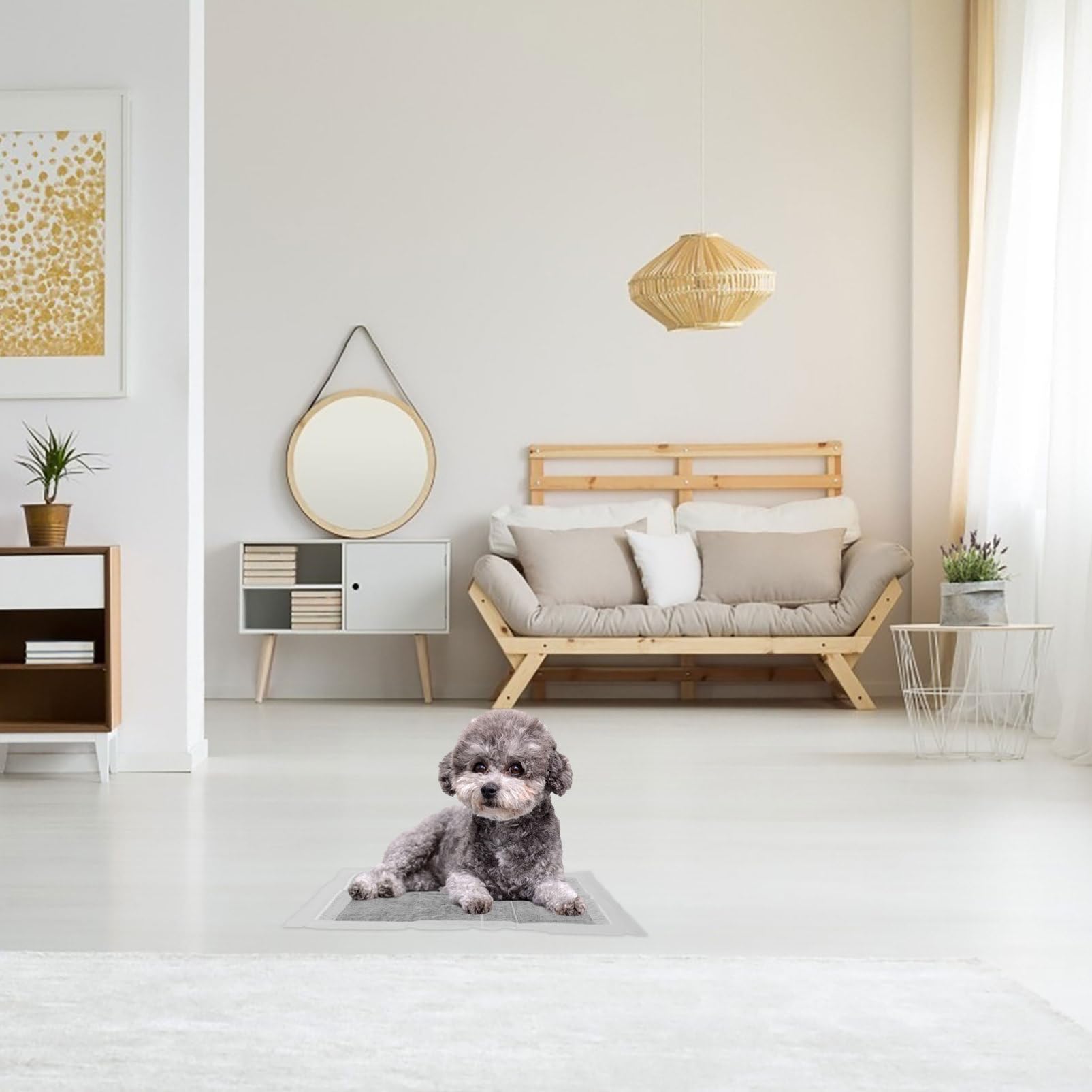 Hemobllo Almohadillas Absorbentes para Orina de Mascotas 100 Unidades, Desechables, de Tela No Tejida, Portátiles y Altamente Absorbentes para Entrenamiento y Viaje