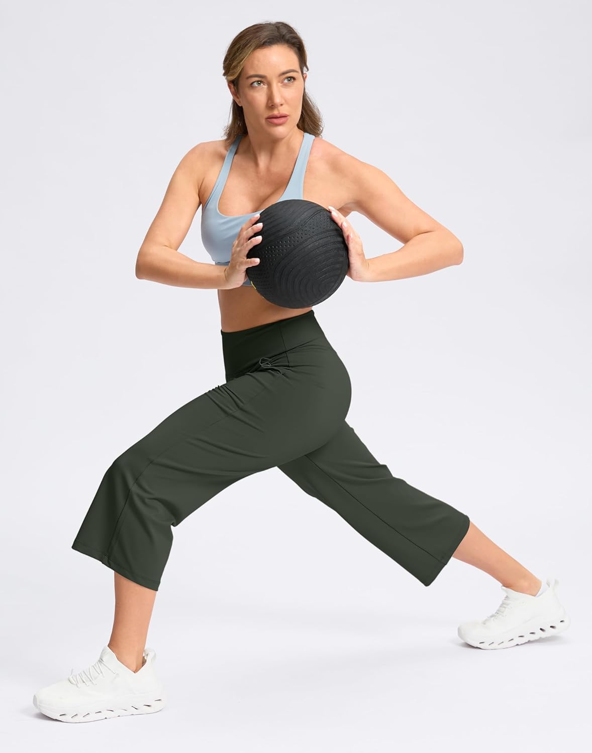 G Gradual Women's Capri Pants with Pockets High Waist Yoga Pants Wide Leg Workout Summer Pants for Casual, Travel, Exercise - Image 6