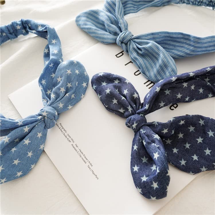 Cinturón de cabello de mujer Elastic Knotted Bow Fashion Headband Hairband Turban Headwrap Hair Band For Women Girls,Pack Of 4 Cinturón de cabeza