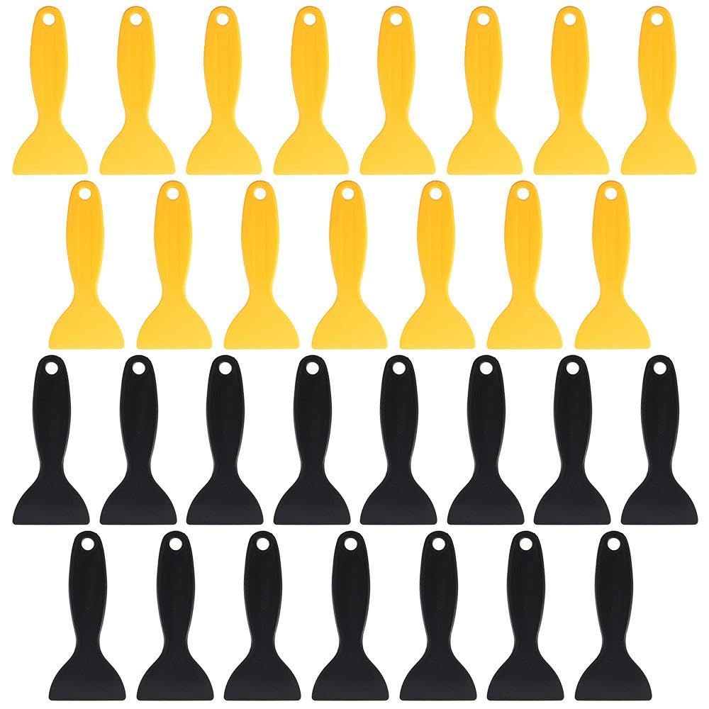 napkery 30 PCS Plastic Spatula Plastic Scraper Resin Scraper for Wall Air Bubble Remover Sticker Installation Spackling Patching Decal Wallpaper