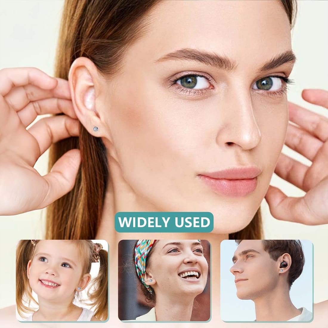 6 Pezzi Pistola per Buchi Orecchie Fai Da Te, Set Fori Sterili di Pistola Orecchini, con Orecchini, Strumento per Piercing Indolore Accessori piercing