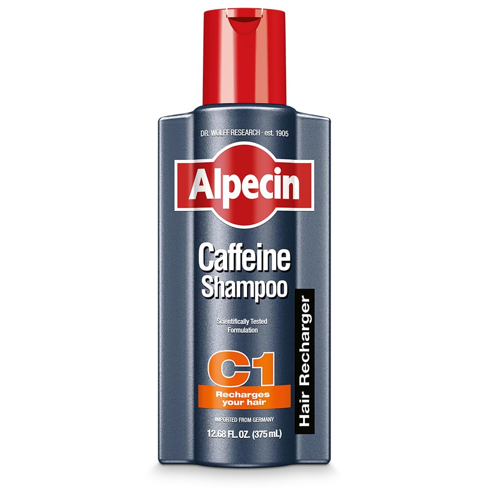 Alpecin C1 Caffeine Shampoo 375ml - Caffeine Shampoo to Promote Natural Hair Growth and Thickness, Energises Hair and Scalp, Leaves a Stronger Hair Feel