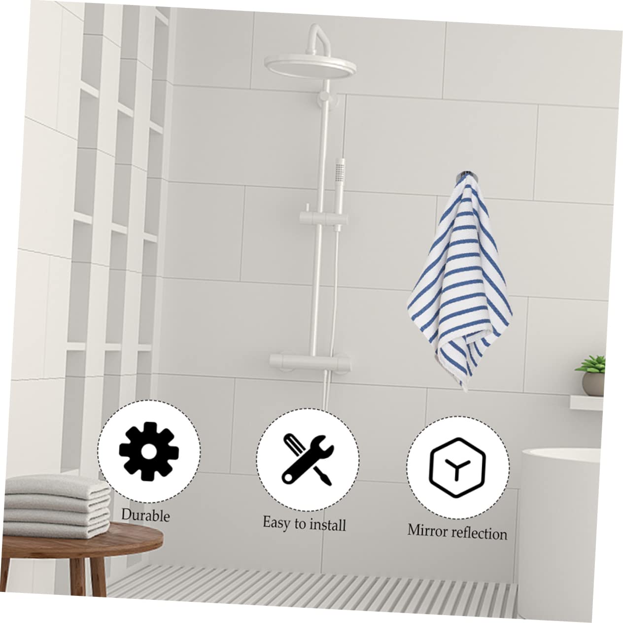 12 Stück Handtuch-Badezimmerhaken, Badetuchhaken, Jackenbügel, Kleiderbügel aus Metall, Wandmontage, Badezimmerhaken, selbstklebender Kleiderständer, robuster Wandkleiderbügel, Handtuchhalter,